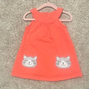 Carter's Sleeveless Dress with Cat Design